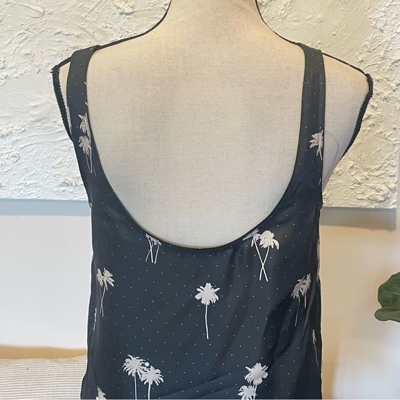 Rag & Bone Natalie Silk Palm Tree Sleeveless Tank Top in Black Sz S - Picture 9 of 9